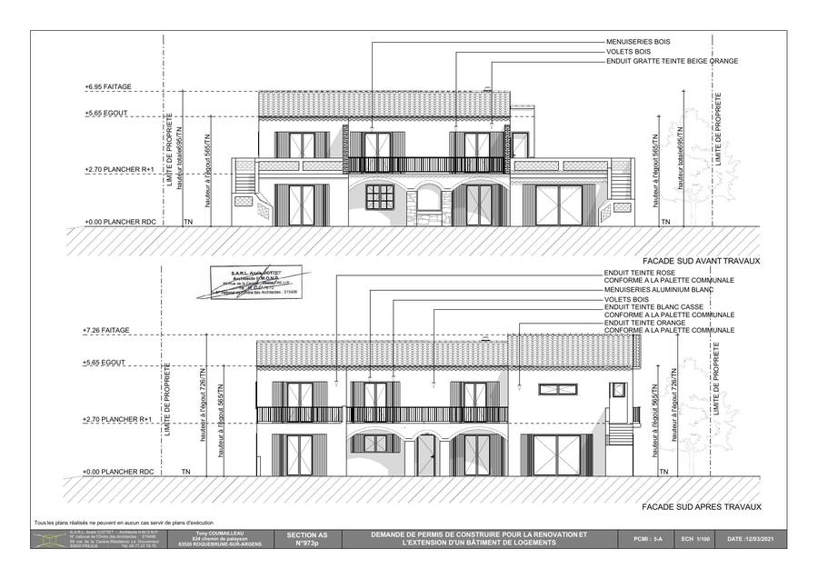 Façade Sud · Après travaux